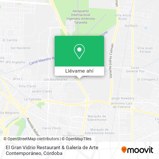 Mapa de El Gran Vidrio Restaurant & Galería de Arte Contemporáneo