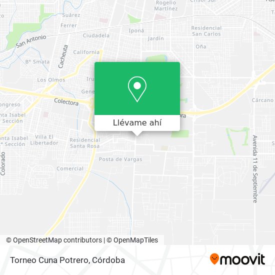 Mapa de Torneo Cuna Potrero