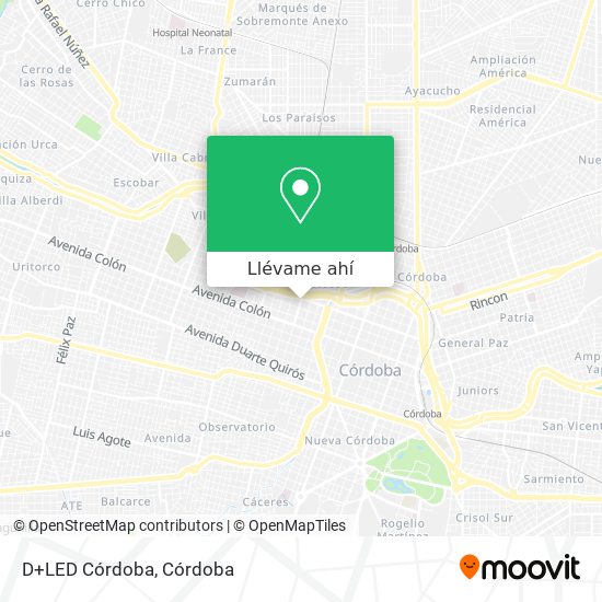 Mapa de D+LED Córdoba