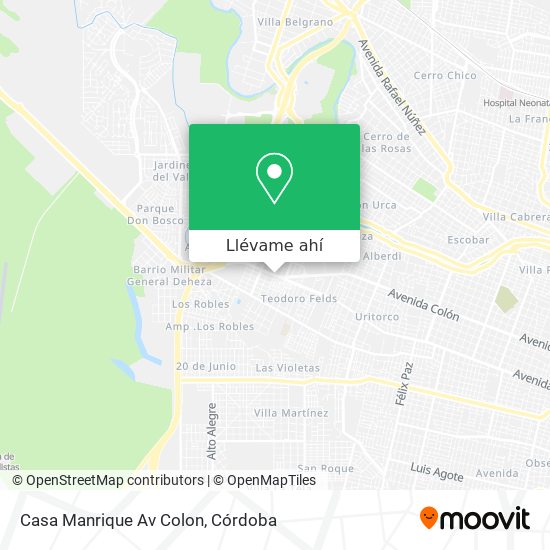 Mapa de Casa Manrique Av Colon