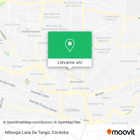 Mapa de Milonga Luna De Tango