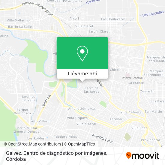 Mapa de Galvez. Centro de diagnóstico por imágenes