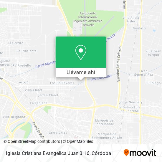 Mapa de Iglesia Cristiana Evangelica Juan 3:16