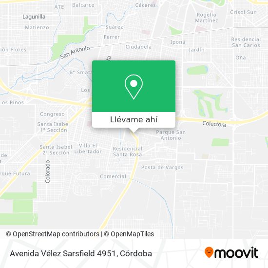 Mapa de Avenida Vélez Sarsfield 4951