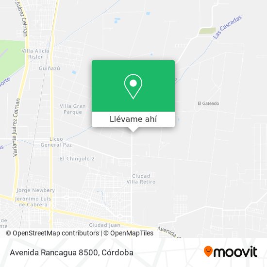Mapa de Avenida Rancagua 8500