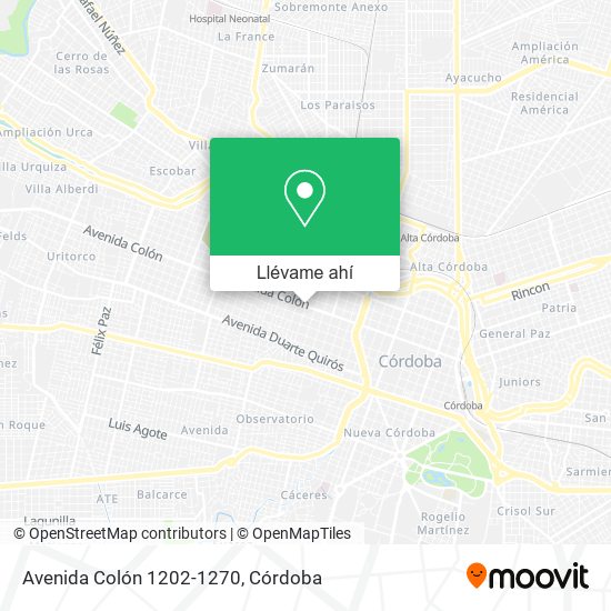 Mapa de Avenida Colón 1202-1270