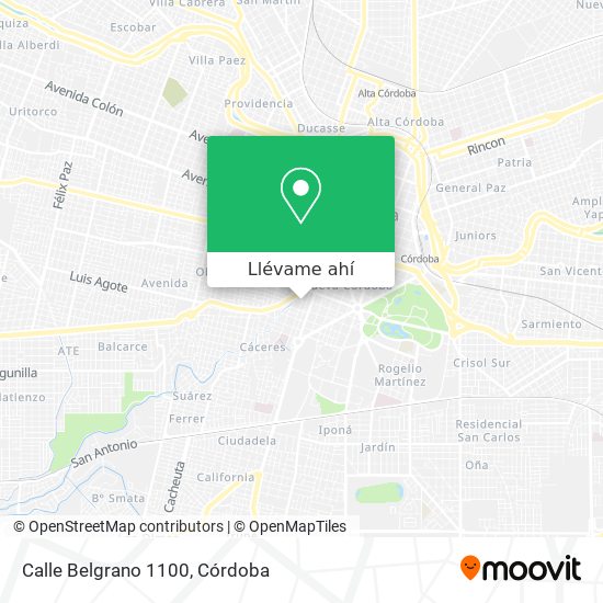 Mapa de Calle Belgrano 1100