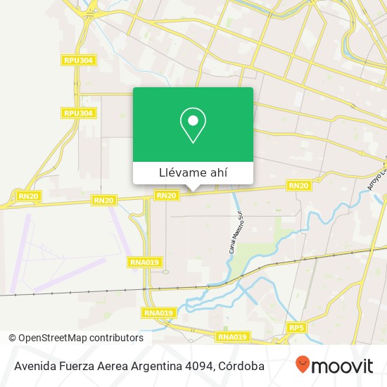 Mapa de Avenida Fuerza Aerea Argentina 4094