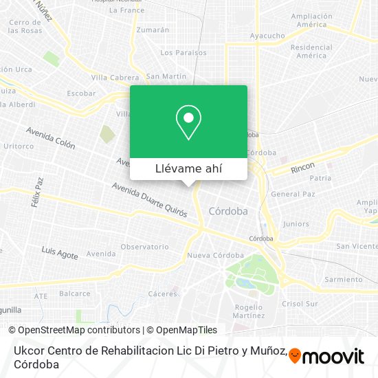 Mapa de Ukcor Centro de Rehabilitacion Lic Di Pietro y Muñoz