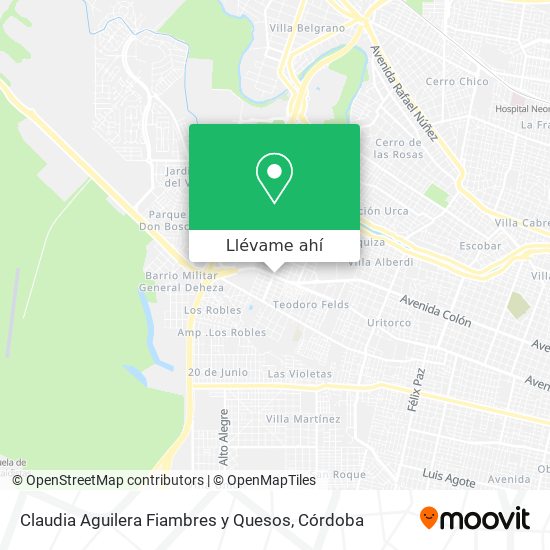 Mapa de Claudia Aguilera Fiambres y Quesos