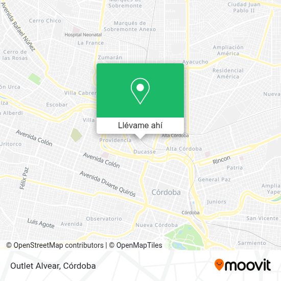 Cómo llegar a Outlet Alvear en Córdoba en Colectivo?