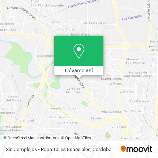 Cómo llegar a Sin Complejos - Ropa Talles Especiales en Córdoba en  Colectivo?