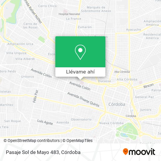 C mo llegar a Pasaje Sol de Mayo 483 en C rdoba en Colectivo o