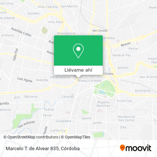 Mapa de Marcelo T. de Alvear 835