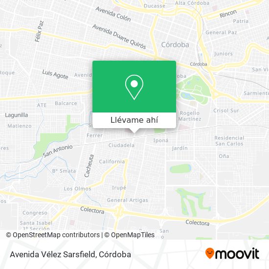 Mapa de Avenida Vélez Sarsfield