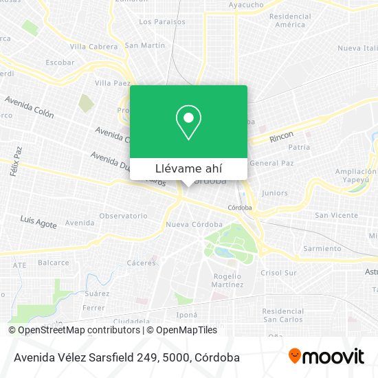 Mapa de Avenida Vélez Sarsfield 249, 5000