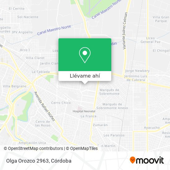 Mapa de Olga Orozco 2963