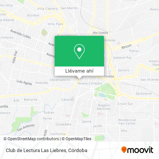 Mapa de Club de Lectura Las Liebres