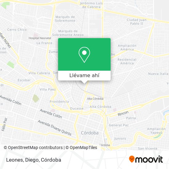 Cómo llegar a Leones, Diego en Córdoba en Colectivo?