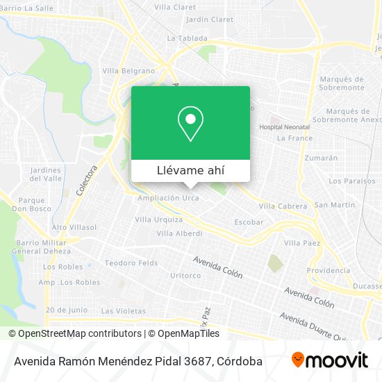 Mapa de Avenida Ramón Menéndez Pidal 3687