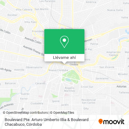 Mapa de Boulevard Pte. Arturo Umberto Illia & Boulevard Chacabuco