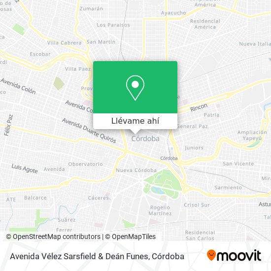 Mapa de Avenida Vélez Sarsfield & Deán Funes