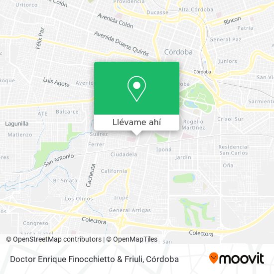 Mapa de Doctor Enrique Finocchietto & Friuli