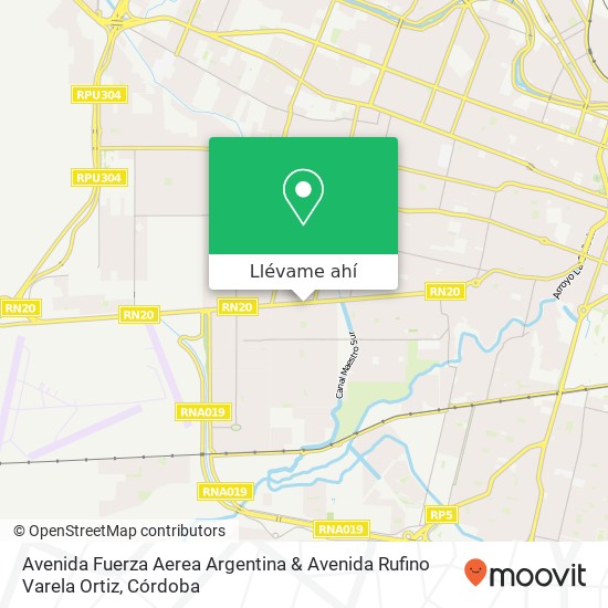 Mapa de Avenida Fuerza Aerea Argentina & Avenida Rufino Varela Ortiz