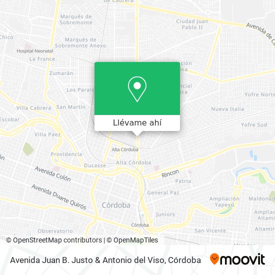 Mapa de Avenida Juan B. Justo & Antonio del Viso