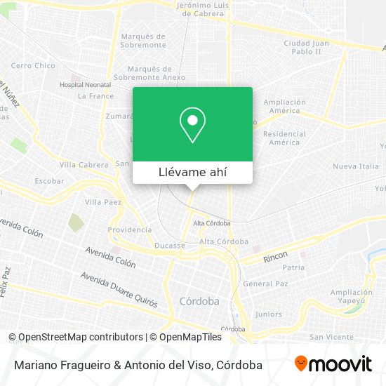 Mapa de Mariano Fragueiro & Antonio del Viso