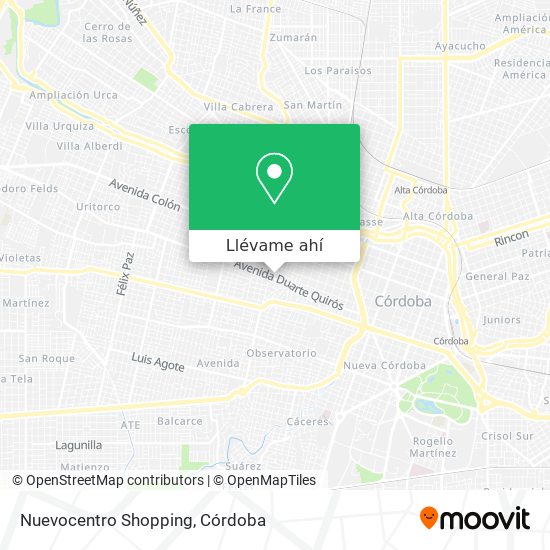 Mapa de Nuevocentro Shopping