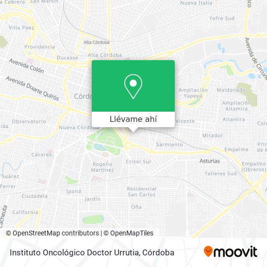 Mapa de Instituto Oncológico Doctor Urrutia