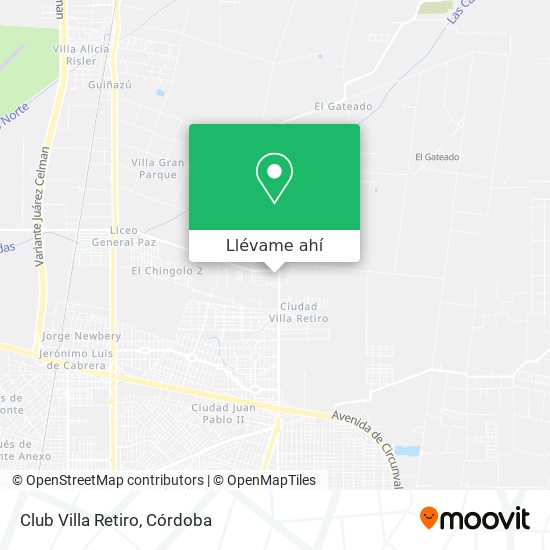Mapa de Club Villa Retiro