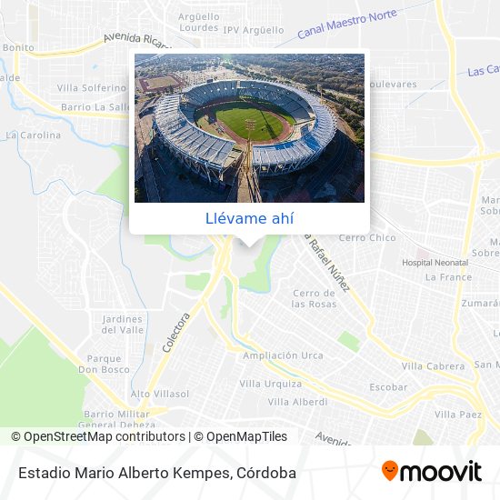 Mapa de Estadio Mario Alberto Kempes