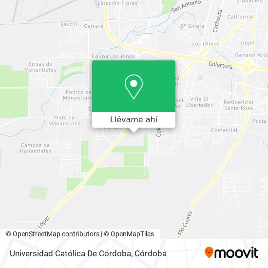 Mapa de Universidad Católica De Córdoba