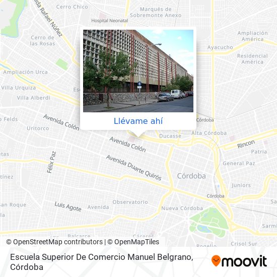 Mapa de Escuela Superior De Comercio Manuel Belgrano