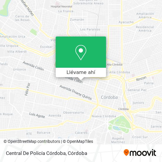 Mapa de Central De Policía Córdoba