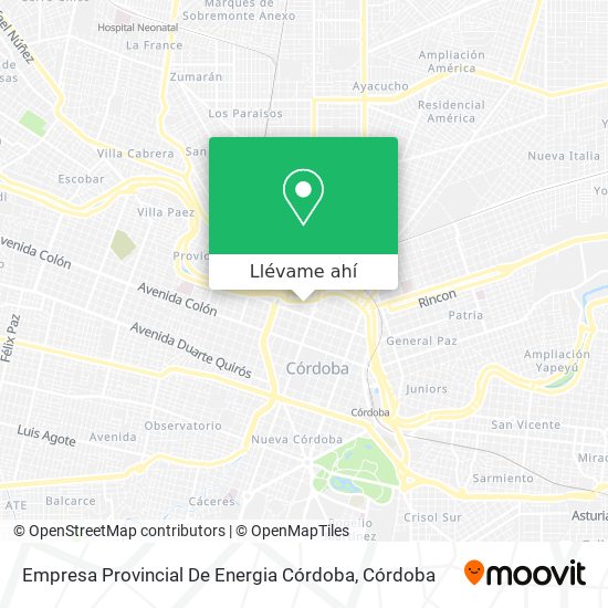 Mapa de Empresa Provincial De Energia Córdoba