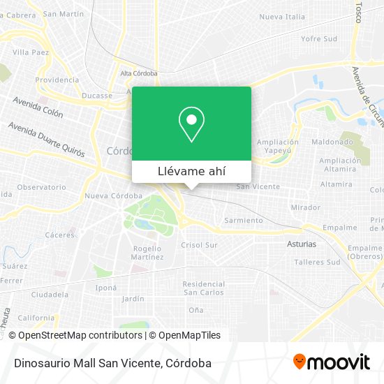 Mapa de Dinosaurio Mall San Vicente