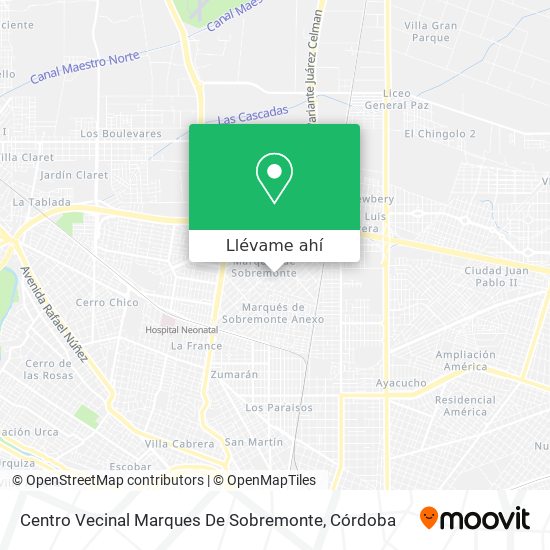 Mapa de Centro Vecinal Marques De Sobremonte