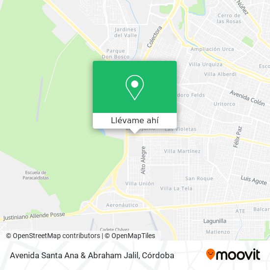 Mapa de Avenida Santa Ana & Abraham Jalil