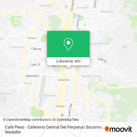 Mapa de Café Peso - Cafetería Central Del Perpetuo Socorro-