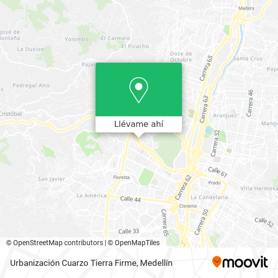 Mapa de Urbanización Cuarzo Tierra Firme