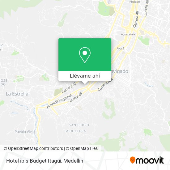 Mapa de Hotel ibis Budget Itagüí