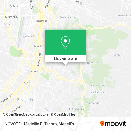 Mapa de NOVOTEL Medellin El Tesoro