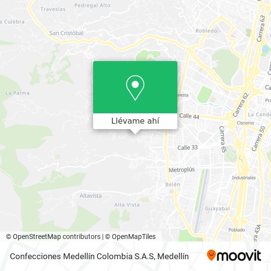 Mapa de Confecciones Medellín Colombia S.A.S