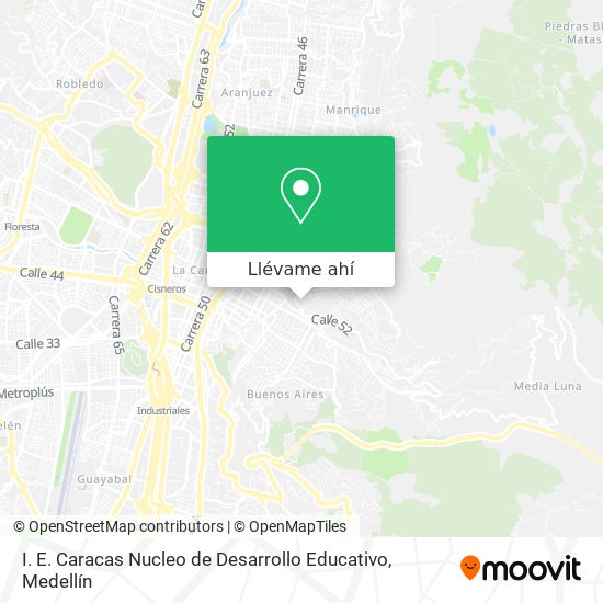 Mapa de I. E. Caracas Nucleo de Desarrollo Educativo