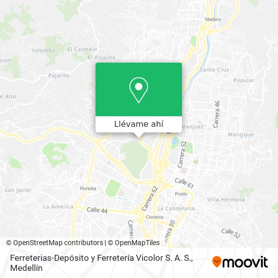 Mapa de Ferreterias-Depósito y Ferretería Vicolor S. A. S.