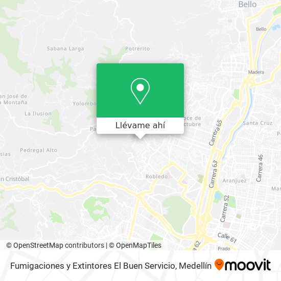 Cómo llegar a Fumigaciones y Extintores Buen Servicio en Medellín en Autobús Metro?
