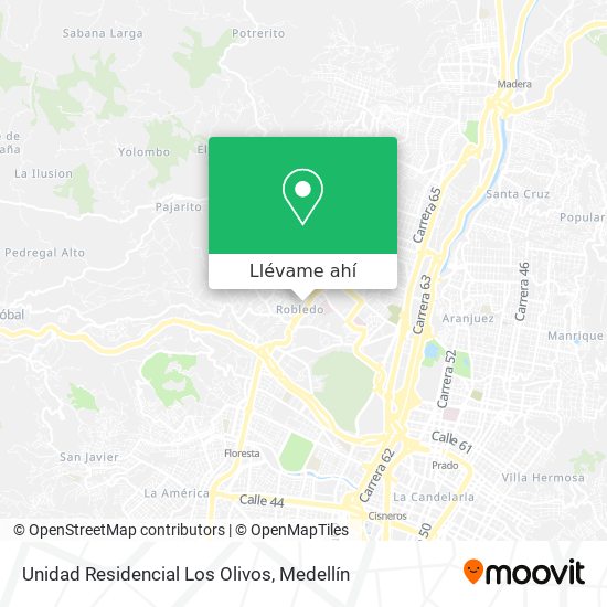 Mapa de Unidad Residencial Los Olivos